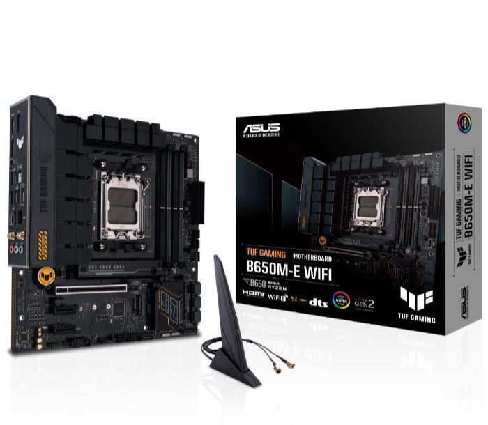 Mainboard|ASUS|AMD B650|SAM5|Micro-ATX|Memory DDR5|Memory slots 4|2xPCI-Express 4.0 1x|1xPCI-Express 4.0 16x|2xM.2|1xHDMI|2xDisplayPort|4xUSB 2.0|2xUSB 3.2|2xUSB-C|1xRJ45|3xAudio port|TUFGAMINGB650M-EWIFI