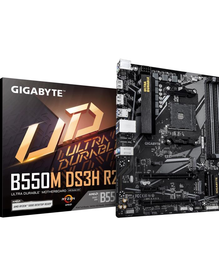 Mainboard|GIGABYTE|AMD B550|SAM4|Micro-ATX|Memory DDR4|Memory slots 4|B550MDS3HR2