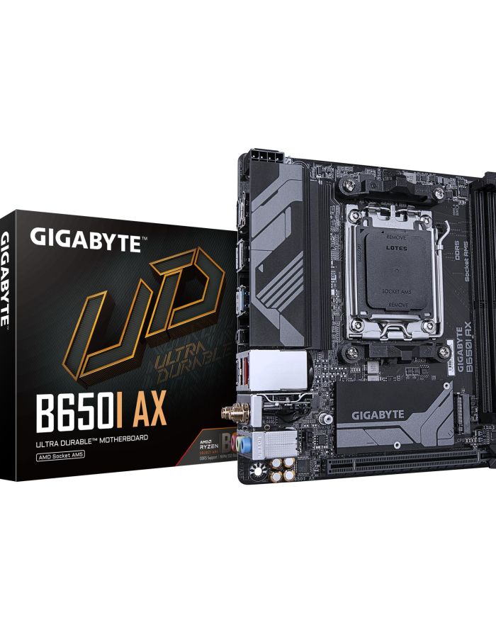 Mainboard|GIGABYTE|AMD B650|SAM5|Mini-ITX|Memory DDR5|Memory slots 2|B650IAX1.1