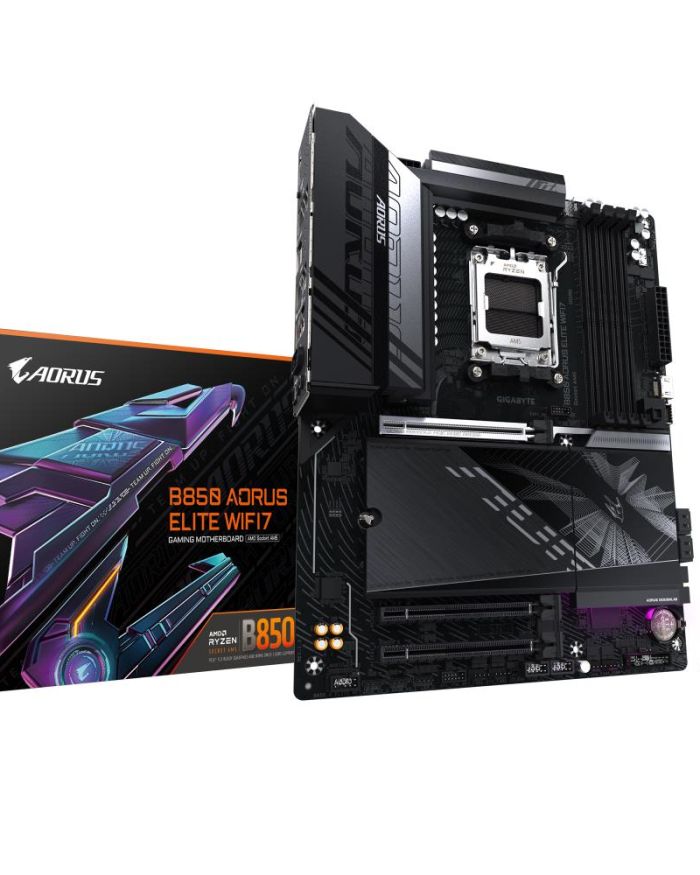 Mainboard|GIGABYTE|AMD B850|SAM5|ATX|Memory DDR5|Memory slots 4|2xPCI-Express 3.0 16x|1xPCI-Express 5.0 16x|3xM.2|1xDisplayPort|4xUSB 2.0|7xUSB 3.2|1xUSB-C|1xOptical S/PDIF|1xRJ45|2xAudio port|B850AELITEWF71.1