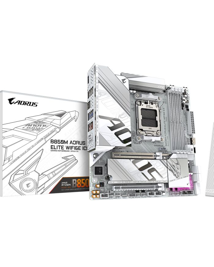 Mainboard|GIGABYTE|AMD B850|SAM5|Micro-ATX|Memory DDR5|Memory slots 4|B850MAELTWF6EICE1.1