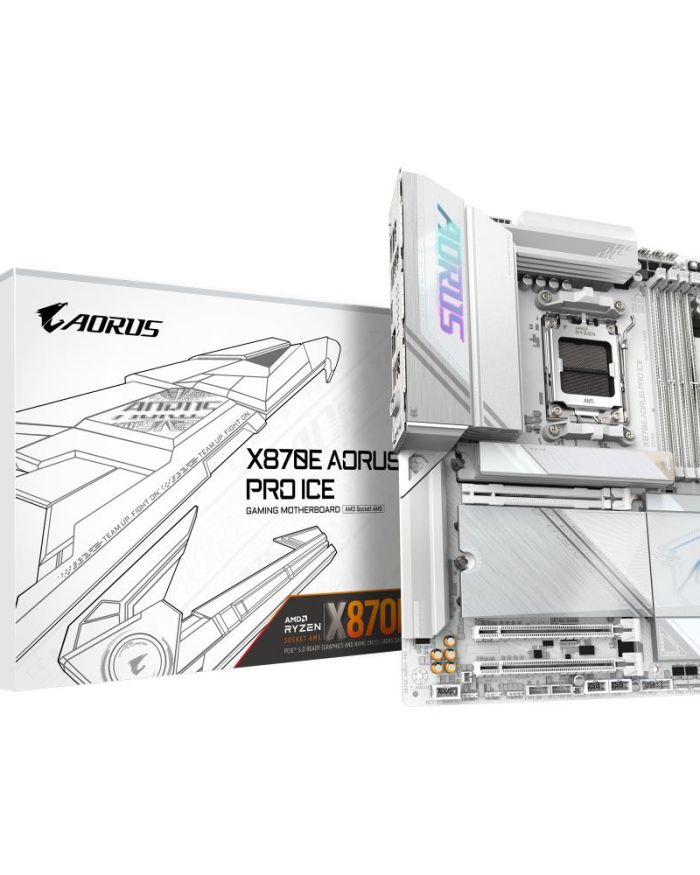 Mainboard|GIGABYTE|AMD X870E|SAM5|ATX|Memory DDR5|Memory slots 4|X870EAORUSPROICE1.1