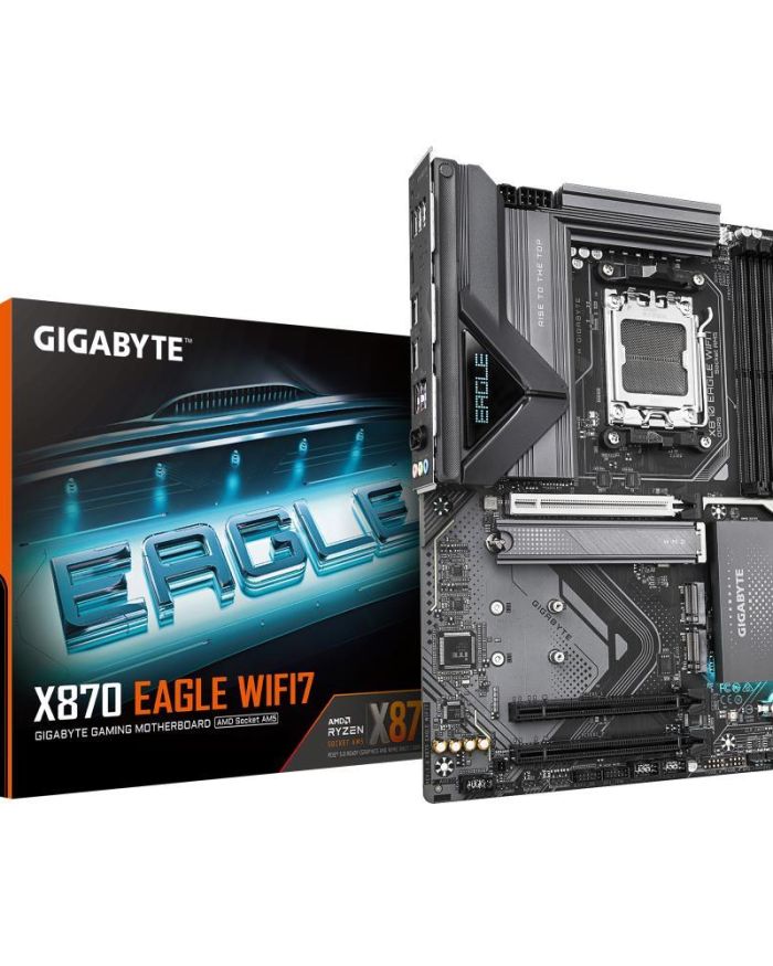 Mainboard|GIGABYTE|AMD X870|SAM5|ATX|Memory DDR5|Memory slots 4|2xPCI-Express 3.0 1x|1xPCI-Express 5.0 16x|3xM.2|1xHDMI|4xUSB 2.0|4xUSB 3.2|2xUSB-C|1xRJ45|3xAudio port|X870EAGLEWIFI71.1