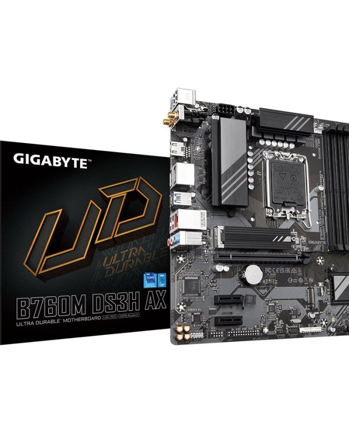 Mainboard|GIGABYTE|Intel B760 Express|LGA1700|Micro-ATX|Memory DDR5|Memory slots 4|B760MDS3HAX1.3