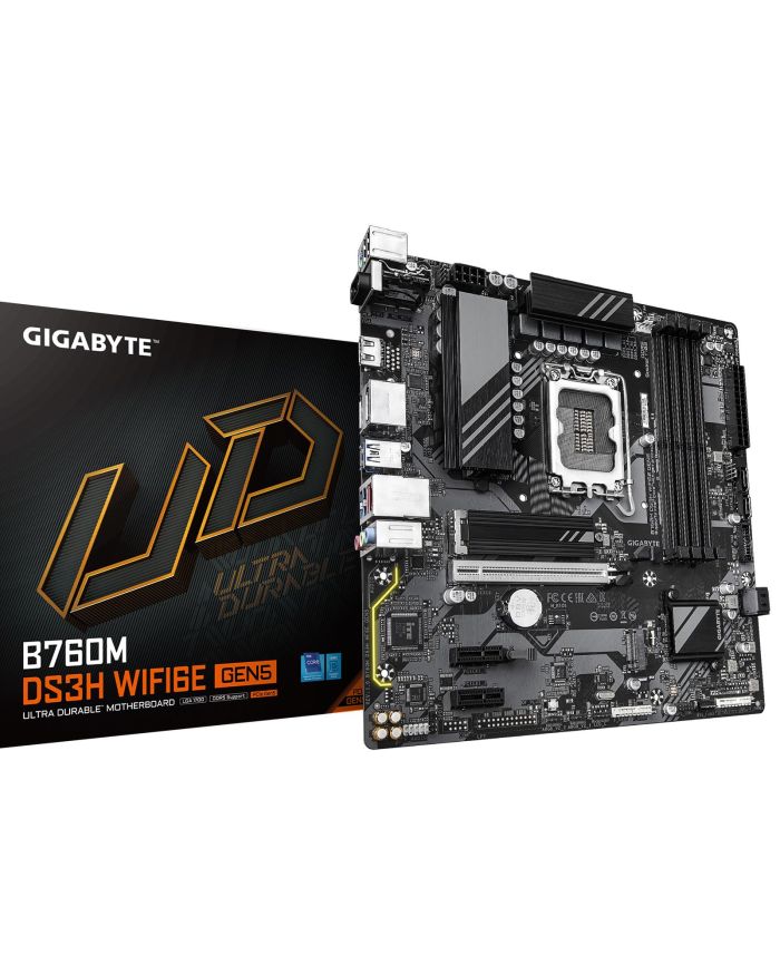 Mainboard|GIGABYTE|Intel B760 Express|LGA1700|Micro-ATX|Memory DDR5|Memory slots 4|B760MDS3HWF6EGEN5