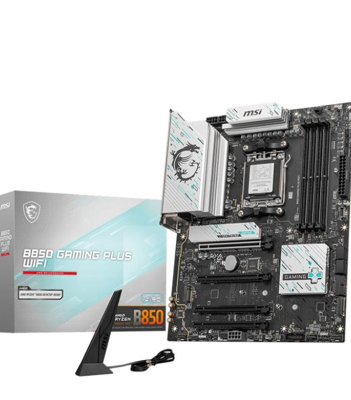 Mainboard|MSI|AMD B850|SAM5|ATX|Memory DDR5|Memory slots 4|4xPCI-Express 16x|3xM.2|1xDisplayPort|1xAudio-In|1xAudio-Out|1xMicrophone|4xUSB 2.0|2xUSB 3.2|2xUSB-C|1xOptical S/PDIF|1xRJ45|B850GAMINGPLUSWIFI