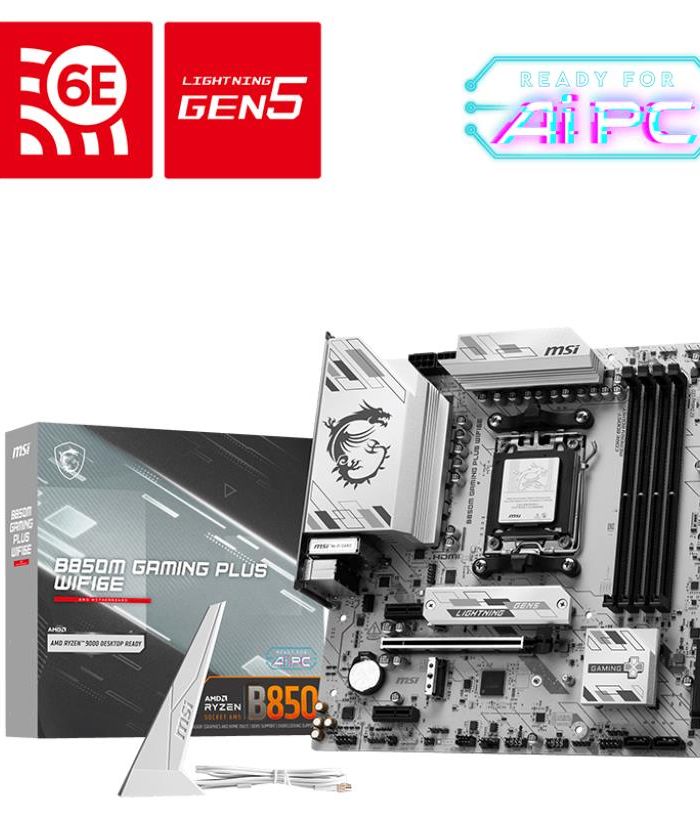Mainboard|MSI|AMD B850|SAM5|Memory DDR5|Memory slots 4|B850MGAMINGPLUSWIFI6E