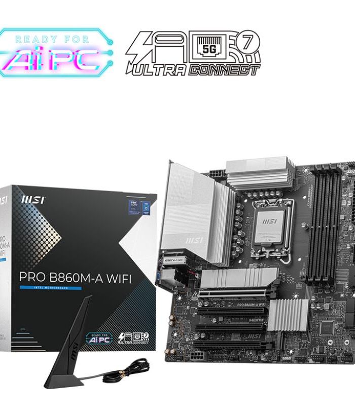 Mainboard|MSI|Intel B860 Express|LGA1851|Micro-ATX|Memory DDR5|Memory slots 4|PROB860M-AWIFI