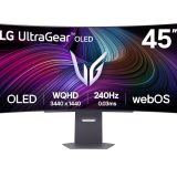 Monitor|LG|45GX90SA-B|45"|Gaming/Curved/21 : 9|Swivel|Height adjustable|Tilt|Panel OLED|3440x1440|21:9|240Hz|0.03 ms|Speakers|Colour Black|45GX90SA-B