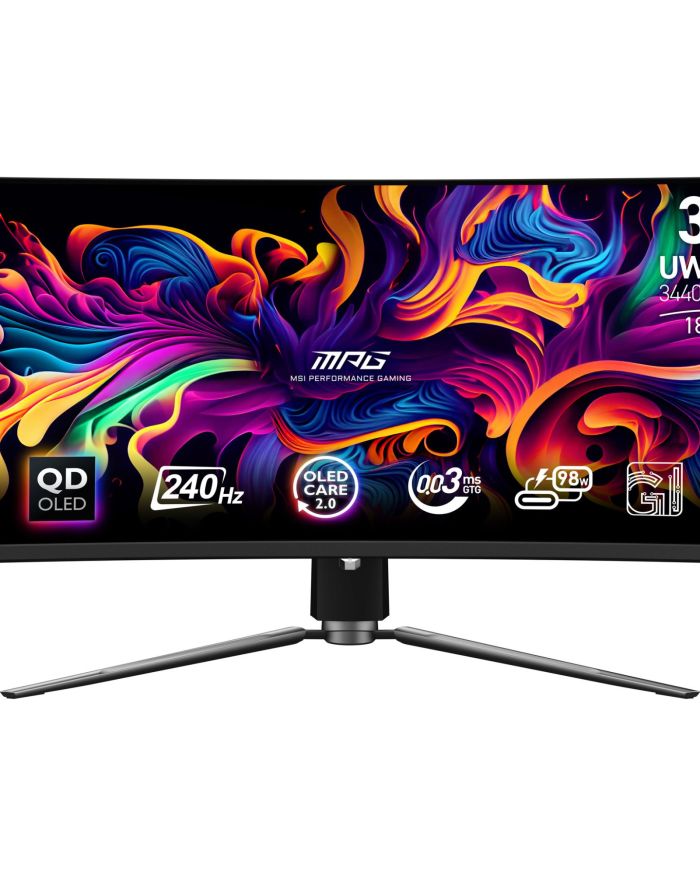 Monitor|MSI|34″|Gaming/Curved/21 : 9|Panel QD-OLED|3440×1440|240|Matte|0.03 ms|Swivel|Height adjustable|Tilt|Colour Black|MPG341CQPXQD-OLED