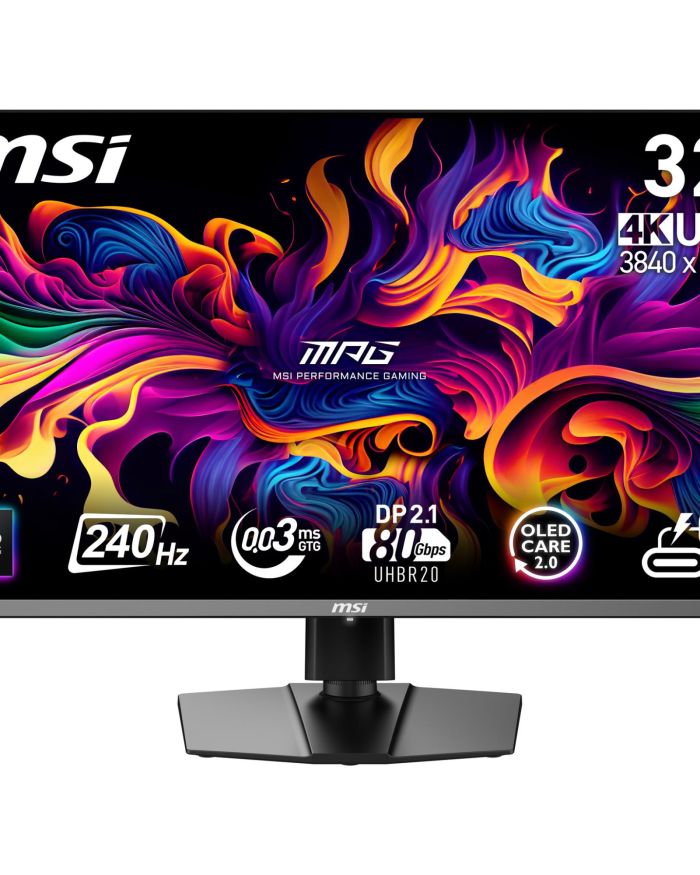 Monitor|MSI|MPG 322URX QD-OLED|31.5″|Gaming/4K|Panel QD-OLED|3840×2160|16:9|0.03 ms|MPG322URXQD-OLED