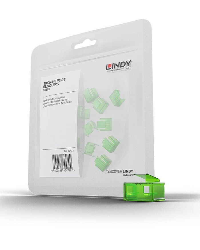 NET ACC RJ45 PORT BLOCKER/GREEN PACK20 40473 LINDY