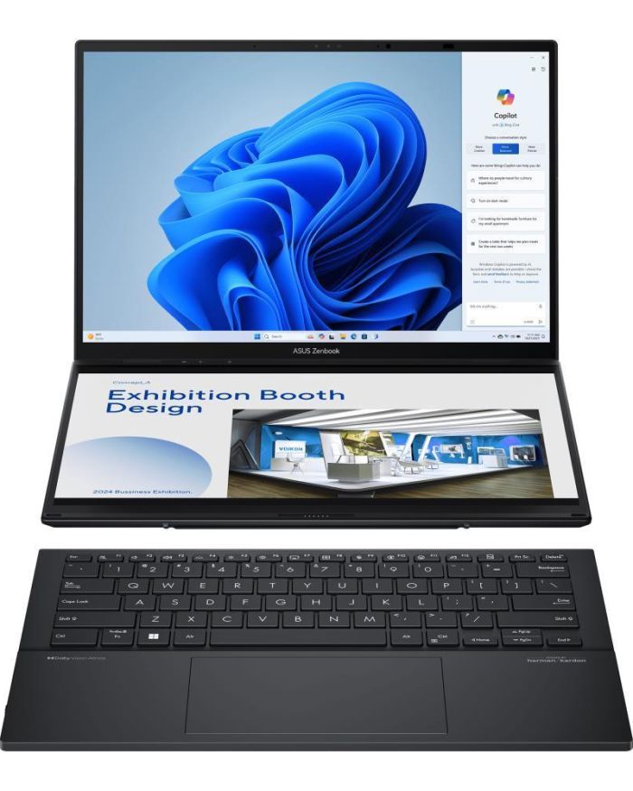 Notebook|ASUS|ZenBook Series|DUO|UX8406CA-PZ009W|CPU Core Ultra|U9-285H|2900 MHz|14″|Touchscreen|2880×1800|RAM 32GB|LPDDR5x|SSD 2TB|Intel Arc Graphics|Integrated|ENG|Windows 11 Home|Grey|1.65 kg|90NB14X1-M00820