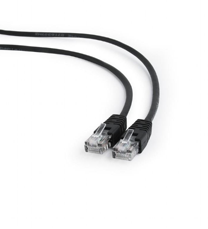PATCH CABLE CAT5E UTP 0.25M/BLACK PP12-0.25M/BK GEMBIRD