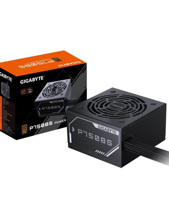 Power Supply|GIGABYTE|GP-P750BS|750 Watts|Efficiency 80 PLUS BRONZE|PFC Active|MTBF 100000 hours|GP-P750BS
