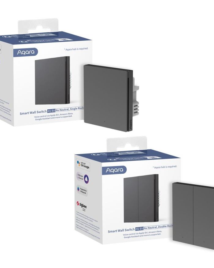SMART HOME WIRED SWITCH SINGLE/WS-EUK01 GREY AQARA