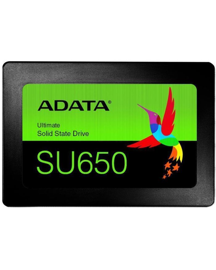 SSD|ADATA|SU650|1TB|SATA 3.0|Write speed 450 MBytes/sec|Read speed 520 MBytes/sec|2,5″|TBW 600 TB|MTBF 2000000 hours|ASU650SS-1TT-R