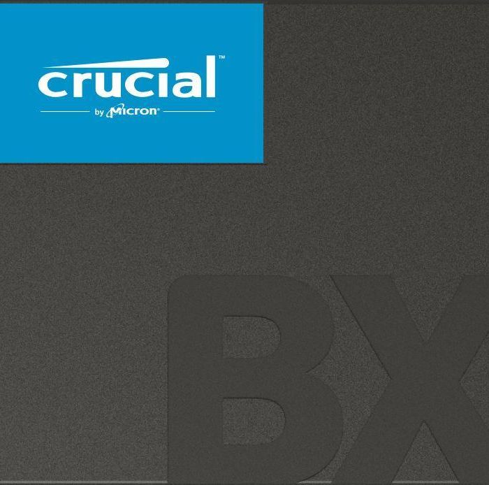 SSD|CRUCIAL|BX500|500GB|SATA 3.0|Write speed 500 MBytes/sec|Read speed 550 MBytes/sec|2,5″|TBW 120 TB|MTBF 1500000 hours|CT500BX500SSD1