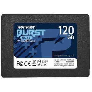 SSD|PATRIOT|Burst Elite|120GB|SATA 3.0|3D NAND|Write speed 320 MBytes/sec|Read speed 450 MBytes/sec|2,5″|TBW 50 TB|PBE120GS25SSDR