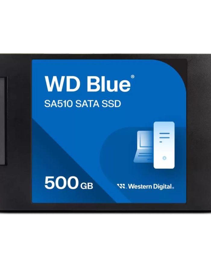 SSD|WESTERN DIGITAL|Blue SA510|500GB|SATA 3.0|Write speed 510 MBytes/sec|Read speed 560 MBytes/sec|2,5″|TBW 200 TB|MTBF 1750000 hours|WDS500G3B0A