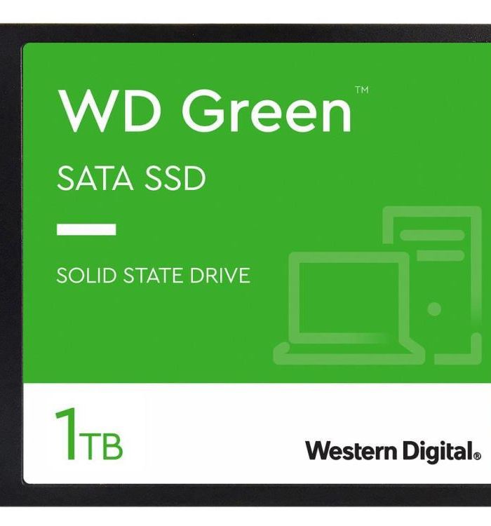 SSD|WESTERN DIGITAL|Green|1TB|SATA 3.0|SLC|Read speed 545 MBytes/sec|2,5″|MTBF 1000000 hours|WDS100T3G0A