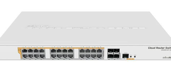 Switch|MIKROTIK|Type L3|Rack|24x10Base-T / 100Base-TX / 1000Base-T|4xSFP+|1xRJ45|CRS328-24P-4S+RM