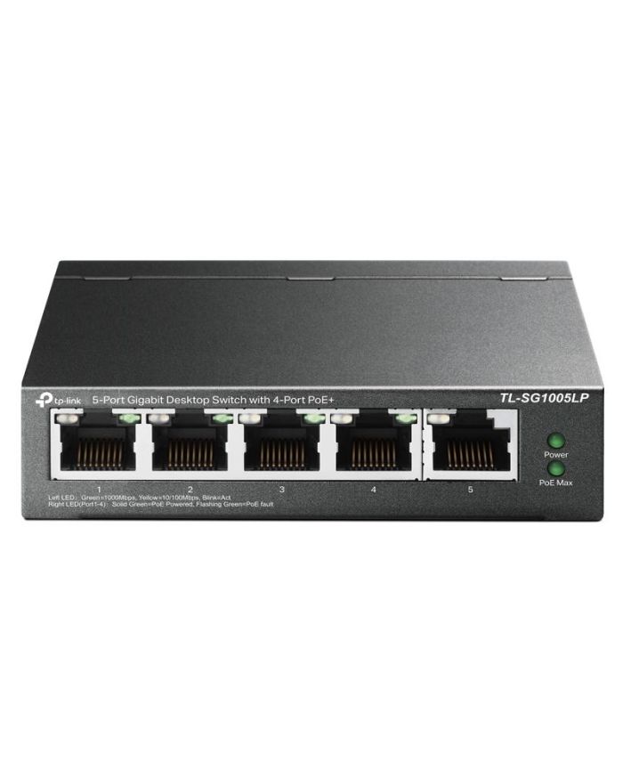 Switch|TP-LINK|Desktop/pedestal|5x10Base-T / 100Base-TX / 1000Base-T|PoE ports 1|TL-SG1005LP