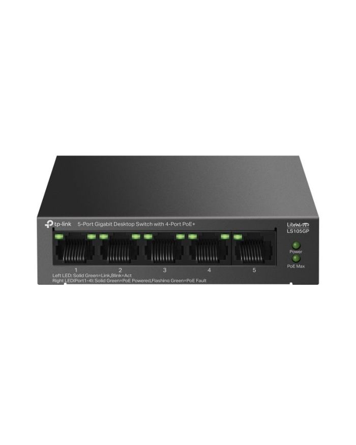 Switch|TP-LINK|LS105GP|PoE+ ports 4|LS105GP