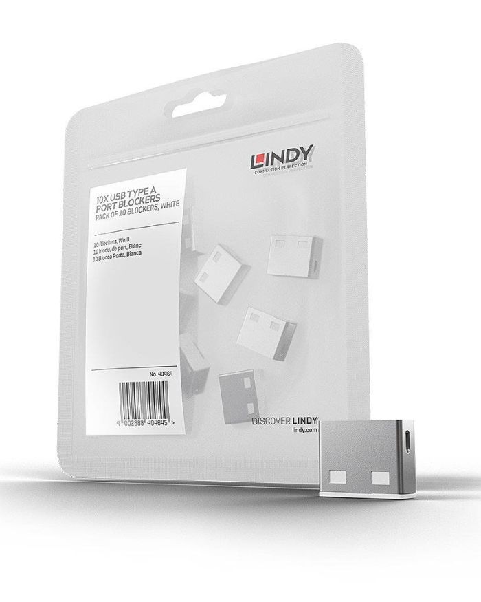 USB PORT BLOCKER 10PACK/WHITE 40464 LINDY