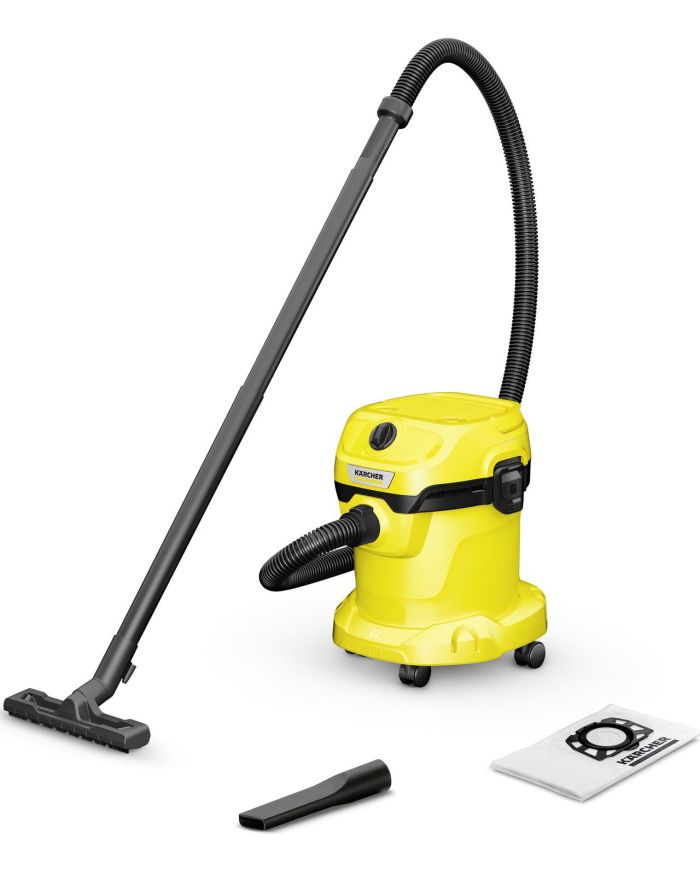 Vacuum Cleaner|KARCHER|Wet and dry vacuum cleaner WD 2 Plus V-15/4/18|Car cleaning|1000 Watts|Suction power 220W|Capacity 15 l|Noise 74 dB|Yellow|Weight 4.3 kg|1.628-003.0