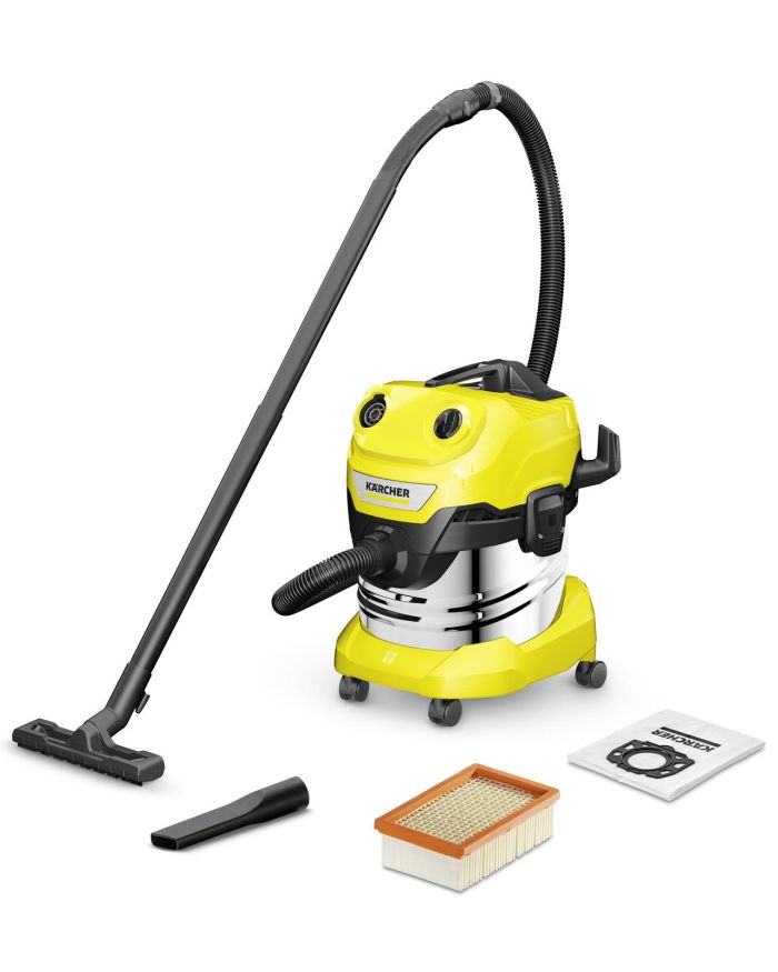 Vacuum Cleaner|KARCHER|Wet and dry vacuum cleaner WD 4 S V-20/5/22|1000 Watts|Suction power 240w|Capacity 20 l|Noise 73 dB|Yellow|Weight 7.2 kg|1.628-260.0