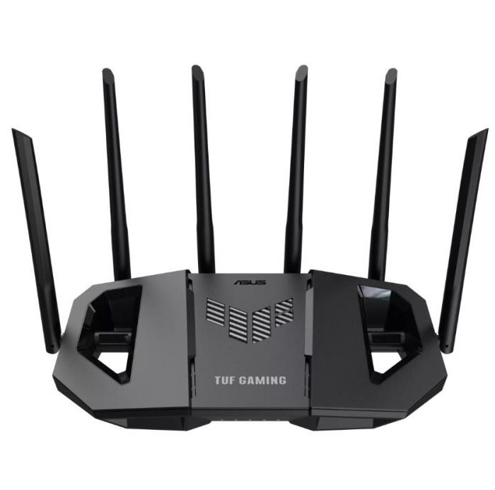 Wireless Router|ASUS|Router|6500 Mbps|Mesh|Wi-Fi 6|Wi-Fi 7|IEEE 802.11a|IEEE 802.11b|IEEE 802.11g|IEEE 802.11ac|IEEE 802.11ax|USB 3.2|3×2.5GbE|1×2.5GbE|Number of antennas 6|TUFGAMINGBE6500